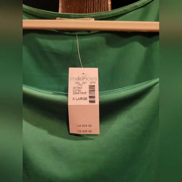 NWT Maurices Emerald Tank XL - Picture 4 of 8